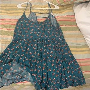Xhilaration blue and red flower sundress XL